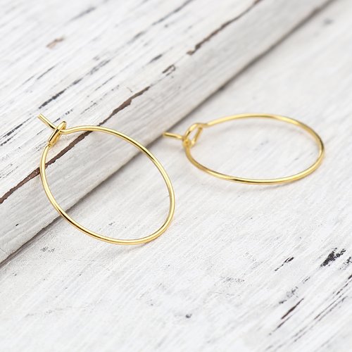 Boucles d'oreilles créole doré 20mm - x2