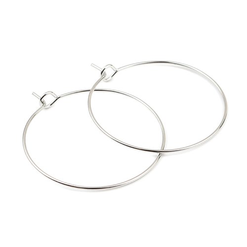 Boucles d'oreilles créole argent 33mm - x2