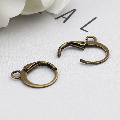 Boucles d'oreilles créole bronze antique 15mm - x2