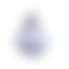 Breloque fiole en verre étoiles blanc ab 21 x 16mm | 10942