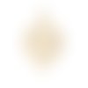 Pendentif ovale plaqué doré coeur estampe en filigrane 58 x 37mm | 11421