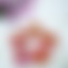 Cabochon dôme ab irisation aurores boréales rouge foncé à facettes 10mm - x2 | 11631