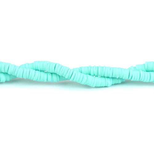 Perles heishi katsuki ronde vert menthe 4mm – x50