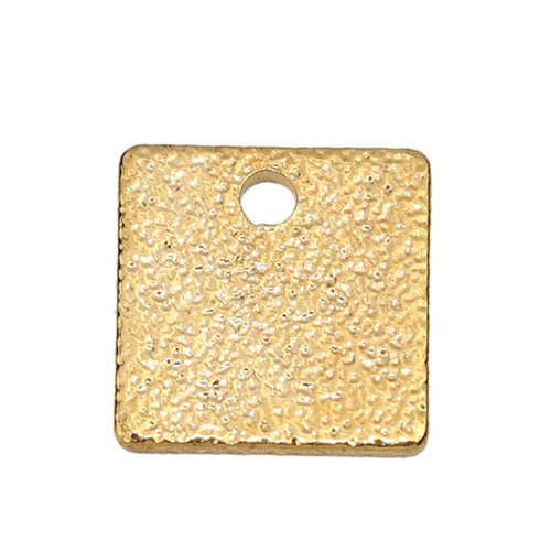 Breloque carré doré stellaire 8 x 8mm | 11854