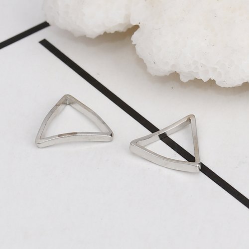 Connecteur triangle argent mat 9 x 8mm - x5