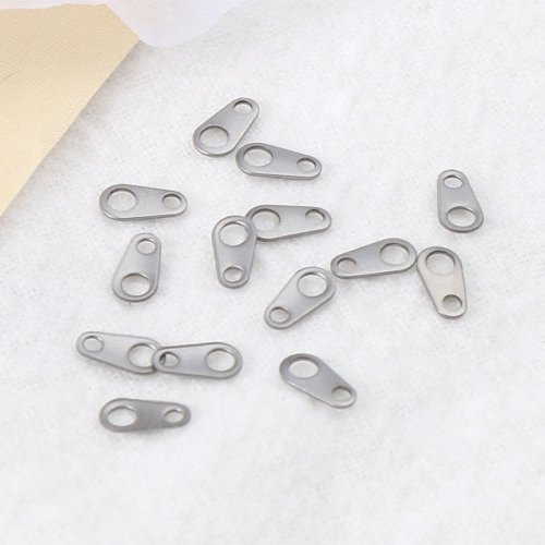 Attaches fermoir acier inoxydable argent mat 6mm - x10