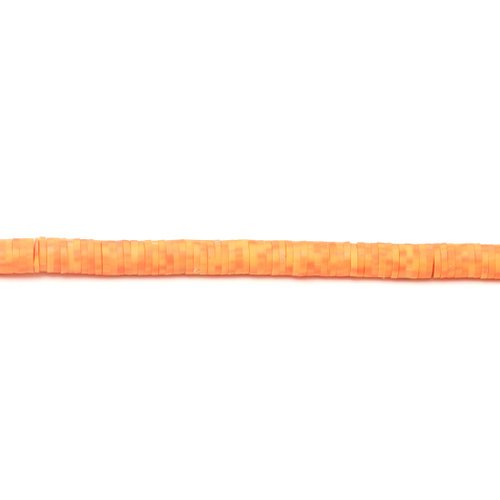 Perles heishi katsuki ronde plat orange 4mm - x50