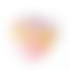 Pendentif coeur brillant multicolore 29 x 27 mm | 12965
