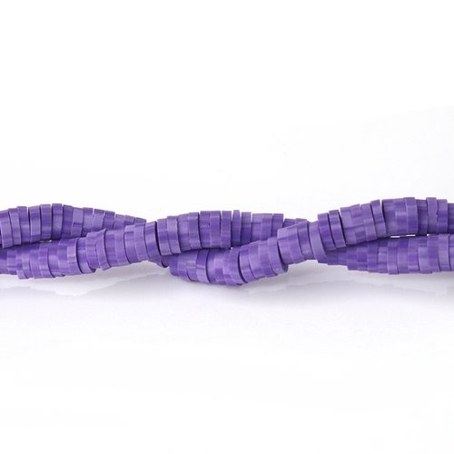 Perles heishi ronde violet 5mm - x50 | 14615