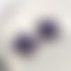 Breloque losange violet foncé 21mm x 21mm