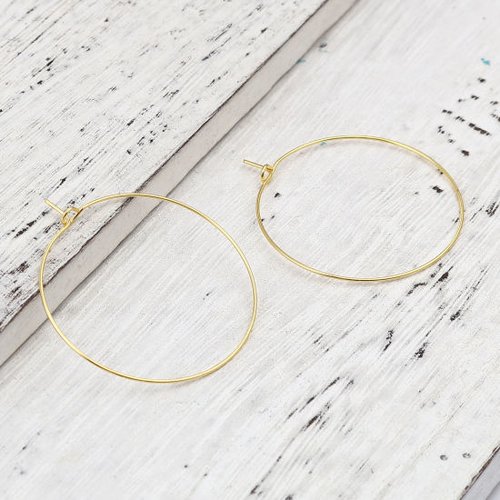 Boucles d'oreilles créole doré 40mm - x2