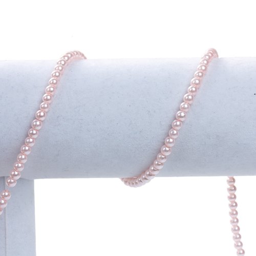 Perles rose imitation perles 4mm - x50