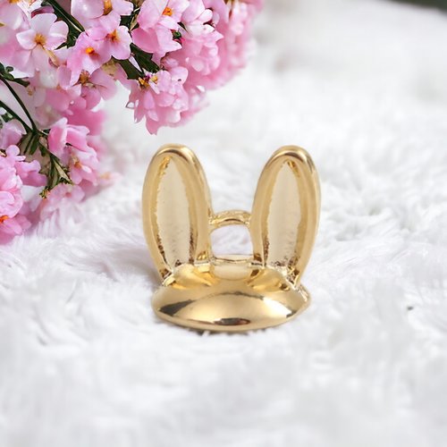 Coupelle oreilles de lapin doré (pour perle 16mm dia.) 12 x 11mm | 14923