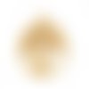 Pendentif ovale arbre de vie doré 32 x 24mm | 14950