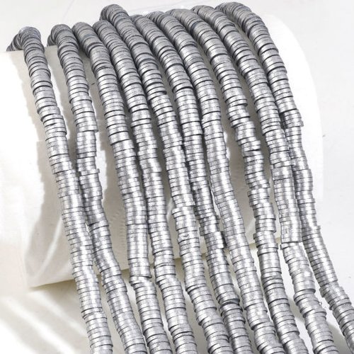 Perles heishi argent 6mm - x50