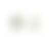 Coupelle rond rayées argent vieilli ( perle 16mm ) 14mm | 15094