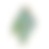 Pendentif aile de papillon bleu vert 50 x 28mm | 15119