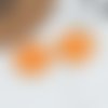 Breloque sequins émaill double face orange 25 mm