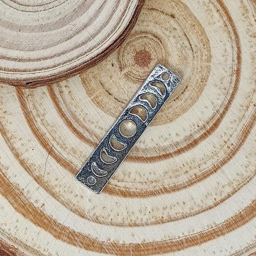 Connecteur lune argent rectangle 30 mm