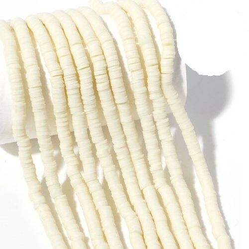 Perles heishi crème 6mm - x50