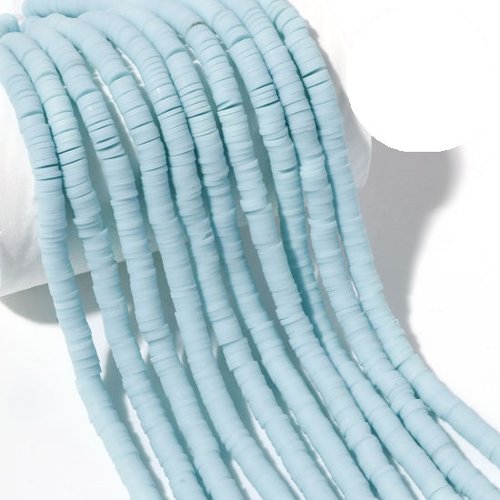 Perles heishi bleu clair 6mm - x50