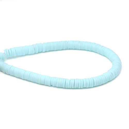 Perles heishi bleu clair 5mm - x50