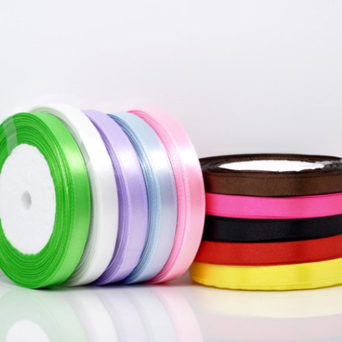 Ruban en polyester satin 10 couleurs 12.5mm au mètre