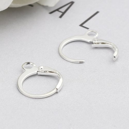Boucles d'oreilles créole argenté 15mm - x2