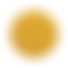 Perle en bois plat-rond jaune 15 mm - x5 | 10854