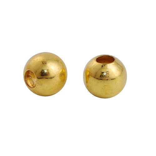 Perles métallique doré 4mm dia - x5 | 10934