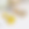 Breloque renard doré blanc jaune 21mm