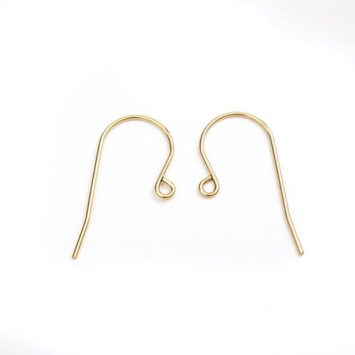 Boucles d'oreilles crochets doré 27 x 14mm - x2 | 11627