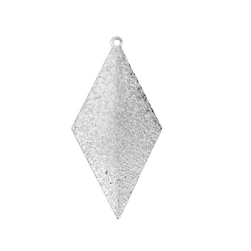Pendentif losange argent mat amas stellaire 42 x 20mm | 11664