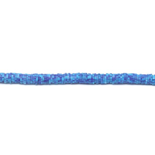 Perles heishi katsuki ronde bleu & bleu foncé 4mm – x50