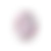 Cabochon dôme en résine fleur sakura kaki 29 x 22mm | 11804