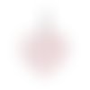 Pendentif en quartz rose cœur rose 29 x 20mm | 11822