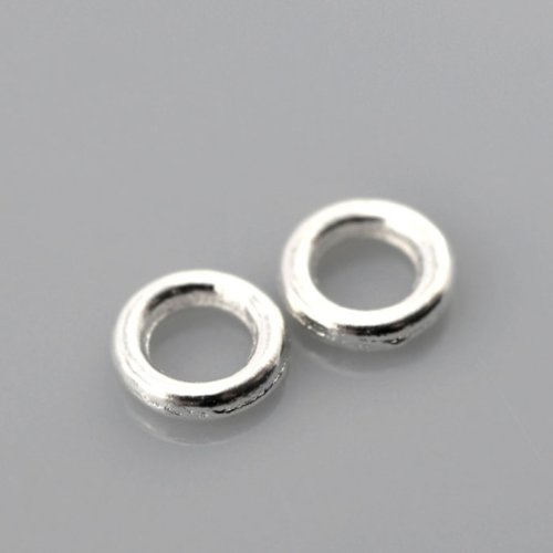 Anneaux de jonction fermés argenté 4 mm - x50
