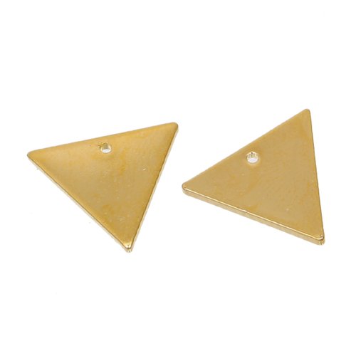 Breloque géométrique triangle doré 14 x 12mm | 11963