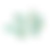 Perle en verre cône vert tachetures 15 x 8mm | 12324