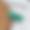 Perle en pierre rectangle vert motifs fissurés 13 x 4 mm