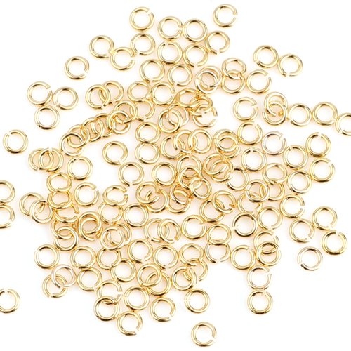 Anneaux de jonction ouvert plaqué or 3 mm - x20