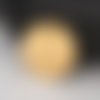 Breloque sequin rond doré amas stellaire 14 mm