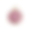 Breloque craquelé doré rose clair 17 x 14 mm | 12583