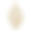 Breloque feuille creuse doré clair 27 x 13 mm | 12802