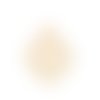 Pendentif estampe arabesque fleur doré 31 x 24 mm | 12851