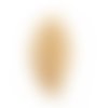 Pendentif estampe filigrane feuille doré 36 x 17 mm | 12867