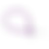 Collier en organza & cordon ciré violet 44cm | 14919