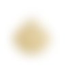 Breloque coquille doré beige émail 23 x 23mm | 15079