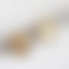 Breloque ecureuil doré kaki strass 18mm