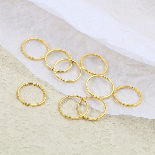 Anneaux de jonction fermé plaqué 18k 14mm
